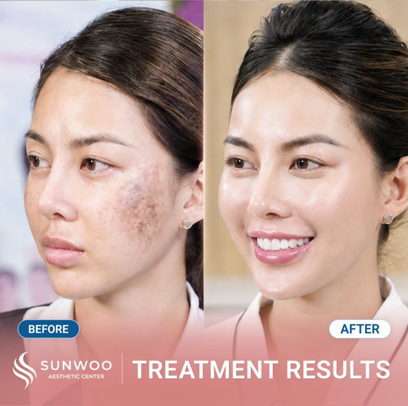 PicoSure Pro before and after at Sunwoo
